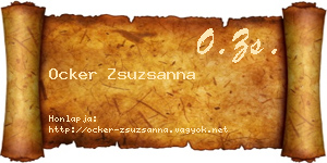 Ocker Zsuzsanna névjegykártya